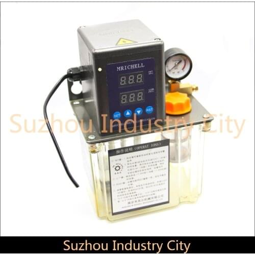 1.5L 220V AC Electric Auto Lubrication Pump CNC Engraving Router machine Automatic Oil Pump Double digital