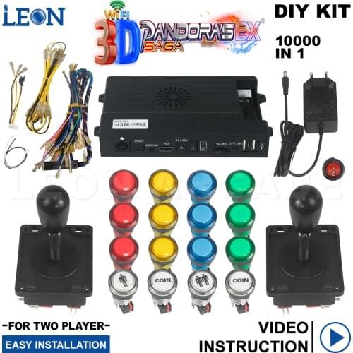 Hd 720p Kit Bartop Pandora Box Saga 3d 128g Led Bright Arcade Button Illuminated Spantsh Style Arcade Joystick Original Crt Tv