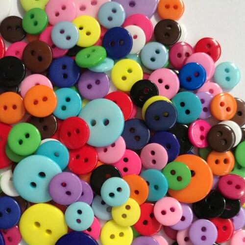 200pcs Round Resin Mini Tiny Buttons Craft Sewing Accessories Scrapbooking DIY Tools