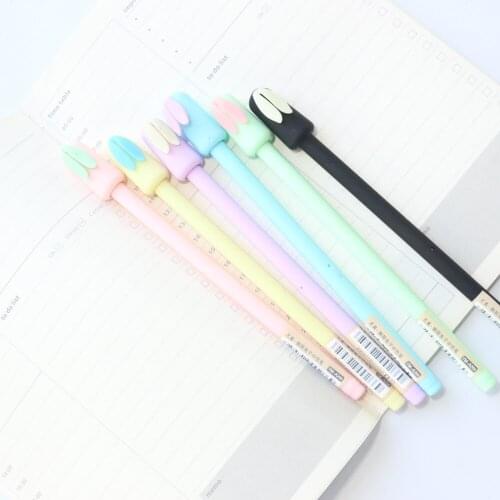 Cute creative cartoon rabbit design school student gel pens stationery,kawaii kids writing gel pens,0.5mm refills,2pcs