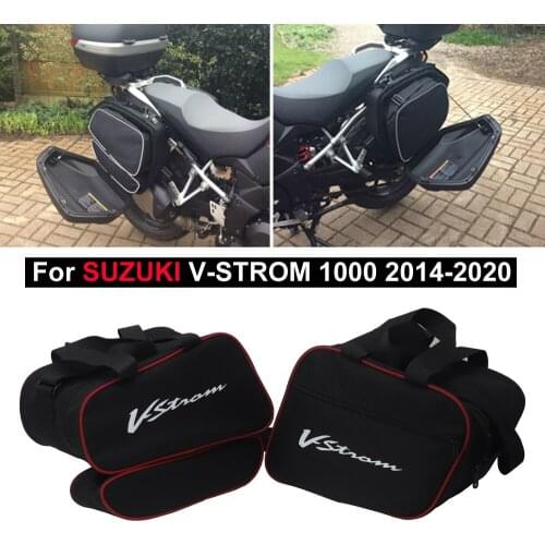 Motorcycle Saddle Bags Side Storage Luggage Bag Fork Tool Pouch For Suzuki V-STROM V STROM VSTROM 1000