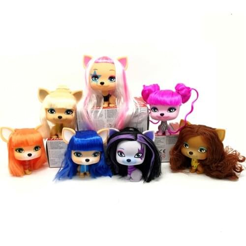 New PET Shop A dog doll Girls play toys Facelift dolls Kyli Collection Figure For Girl Children long Hair dog #11-17