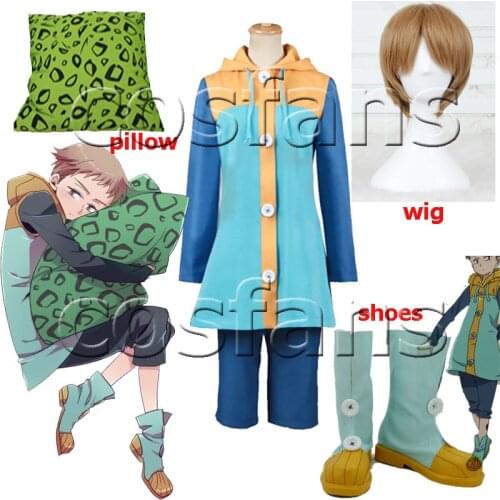 2020 Sin of Sloth Harlequin king The Seven Deadly Sins Nanatsu No Taizai Cosplay Costumes Wig for men&women Custom made any size