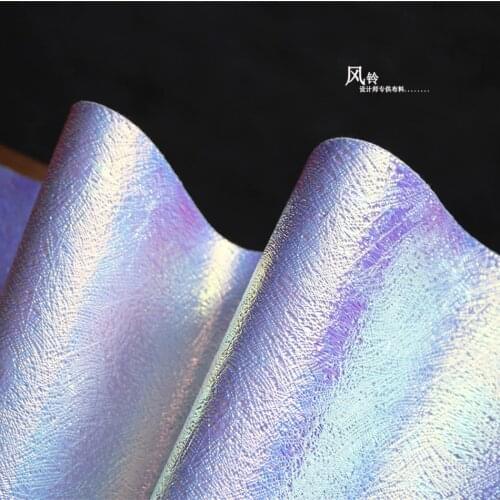 Synthetic Leather PU Fabric TPU Laser Cloth Sewing Crafting DIY Projects Bags Waterproof Jacket Costume Dress Designer Fabric