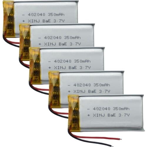 XINJ 3.7V 350mAh Rechargeable Polymer Li Lithium Battery For Driving Recorder Recording Pen DashCam Navigation Satnav GPS 402040