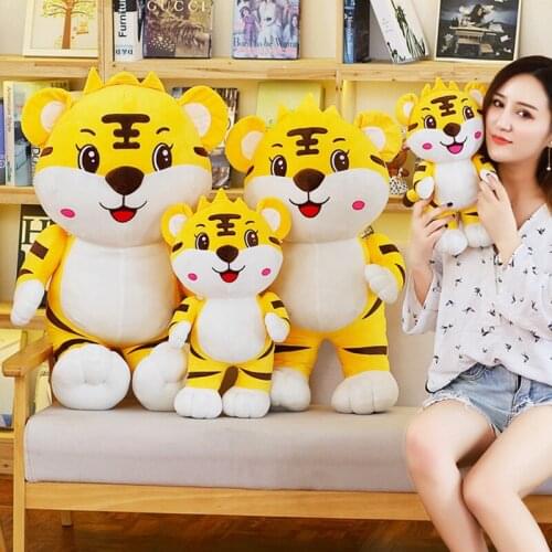 Plush Tiger Toy Cute Plush Animal Doll Pillow Children Creative Ornaments Home Decoration Christmas Gifts