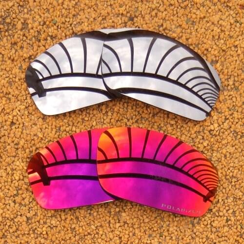 Silver Mirrored & Midnight Sun Mirrored Polarized Replacement Lenses for Monster Pup Frame 100% UVA & UVB