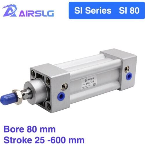 SI Series SI80 Stroke 25-600 mm S Air Cylinders Double Acting Single Rod pneumatic cylinder X25S X40-S -50S-100-200-250-400-550S