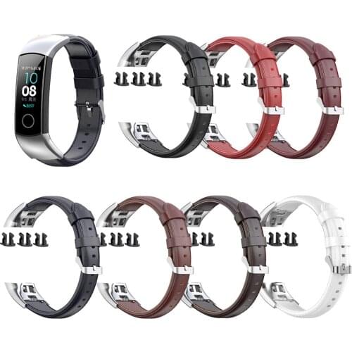 Replacement Leather Strap For Huawei Honor Band 5 4 Smartwatch Bracelet Wrist Band For Honor Band 4 Strap Smart Accessories