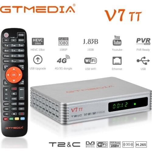 GTMEDIA V7 TT DVB Satellite Receiver TV DVB-S2 DVB-T2 decoder CA Card slot Europe ccam PK Freesat V7 plus TV Box Receivers