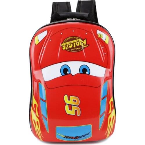 Disney Cartoon car toy bag preschool kindergarten children backpack boy girl school bag Childrens birthday gift knapsack