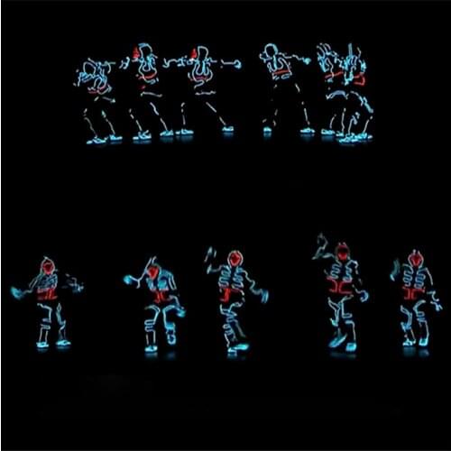 LED Light Clothing Halloween LED Suits Luminous Costumes Illuminated Glowing Hooded Men EL Clothes Dance Fashion Talent Show