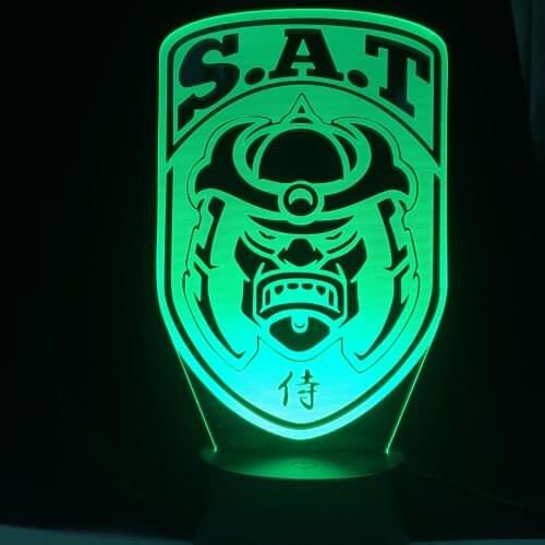 Only, S.A.T Guild All Might Japanes Cartoon 3D Led ANIME LAMP Colors Changing Nightlights Table Lamp Gift Remote Control