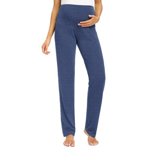 Thin Cotton Polyester Pregnancy Spring Summer Nine Points Leisure Maternity Pants Solid Pregnant Women Loose Trousers Clothing
