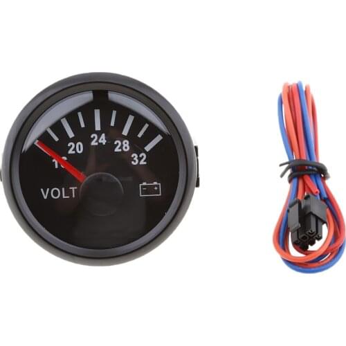 Marine Boat Car Voltmeter 16-32V 52mm 2-1/16" Marine Boat Parts