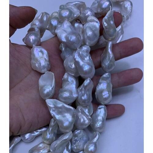 16-23mm Irregular Pearl Beads AAA Flameball Baroque Pearls For Bracelets Jewelry Making Cultured Freshwater Nucleated Pearl