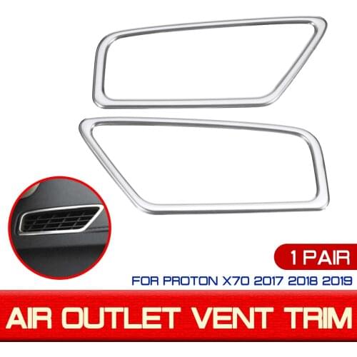 1Pair For Geely Atlas Boyue Emgrand NL-3 Proton X70 2017-2019 Car Dashboard Stainless Air Outlet Vent Cover Trim Frame Sticker