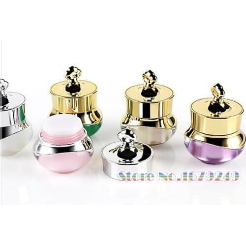 10g PP Crown Jar Empty Cream Jars Acrylic Cosmetic Packaging Containers cosmetic jar,plastic jar 200pcs/lot DHL fast shipping