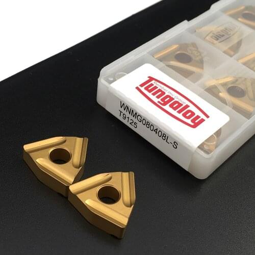 100% Original 10PCS WNMG080408L-S T9125 High Quality Carbide Inserts Metal CNC Machine Parts Tool Turning Tool For Steel Parts