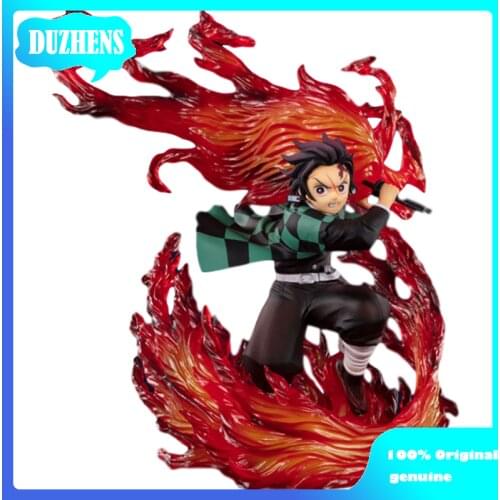 100% Original genuine Kamado Tanjirou the god of fire PVC Action Figure Anime Figure Model Toys from Japanes Anime Demon Slayer