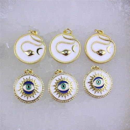 18-20mm 20pcs/lot High quality enamel pendant,cute eye/snake shape charm jewelry,bracelet/necklace component wholesale