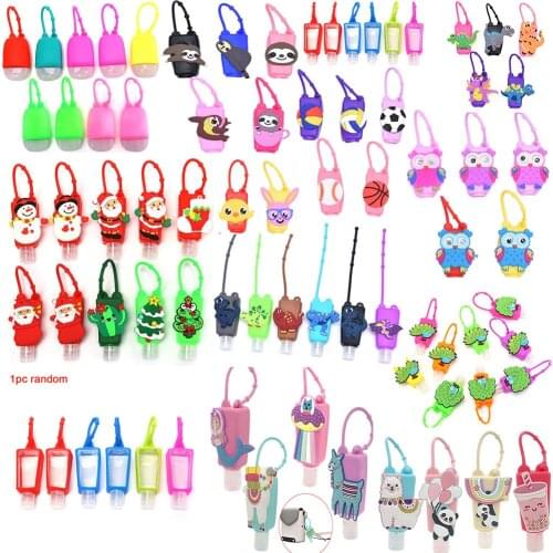 30ml Multi Style Silicone Mini Hand Sanitizer Hand Gel Holder Portable Safe Gel Holder Travel Shampoo Soap Dispenser Bottle 1PCS