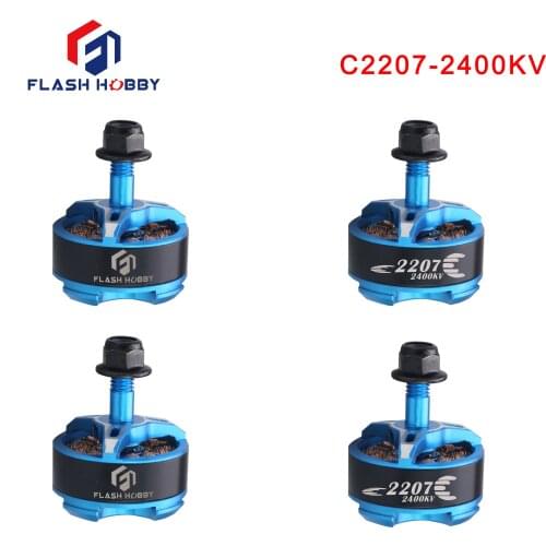 4pcs FLASH HOBBY 2207 2400KV Motor CW CCW for FPV RACER Quadcopter Kvadrokopter RC Drone Aircraft Brushless Multicopter