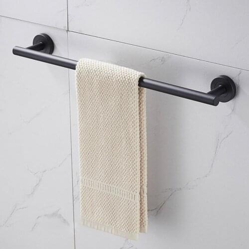40cm Modern Simple Stainless Steel Towel Bar Wall Mounted Single Towel Storage Rack Hanger Bathroom Towel Holder Hanging Rod
