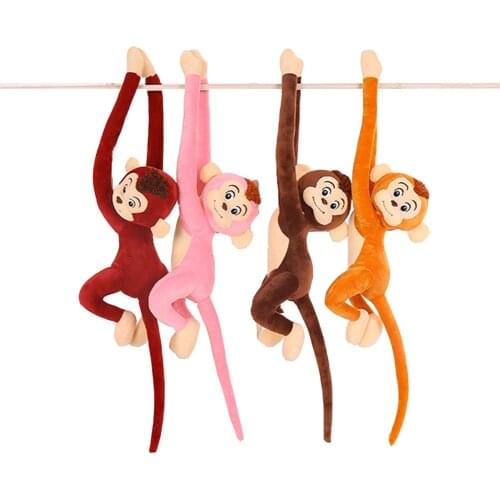65CM 4 Colors Kawaii Long-Arm Monkey Shaped Cotton Plush Toys For Children Animal Doll Gift Home Decoration Birthday Gifts