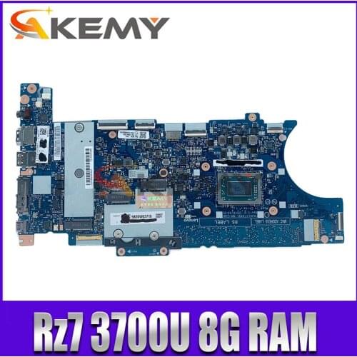Akemy For Lenovo ThinkPad X395 Laptop Motherboard FA391/FA491 NM-C181 CPU Rz7 3700U RAM 8GB Tested test 02DM190 02DM200 02DM210