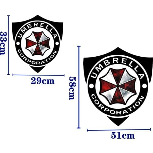 Volkrays Car Accessories Umbrella Corporation Shield Mark Car Sticker Decal for Volkswagen Polo Golf Audi A3 Ford Focus 2 Mini