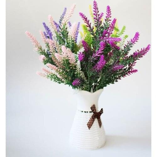 25 Heads Bouquet Wedding Party Artificial Flowers Lavender Bridal Bouquet Party Home Decor Scrapbooking Fake Flower Lavender