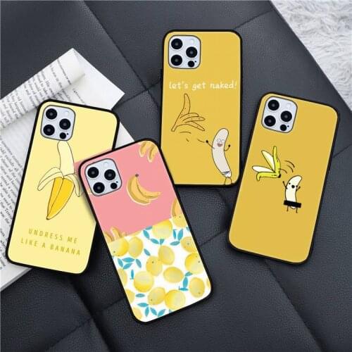 Fruit Banana Lemon Phone Case for iPhone 11 12 pro XS MAX 8 7 6 6S Plus X 5S SE 2020 XR mini