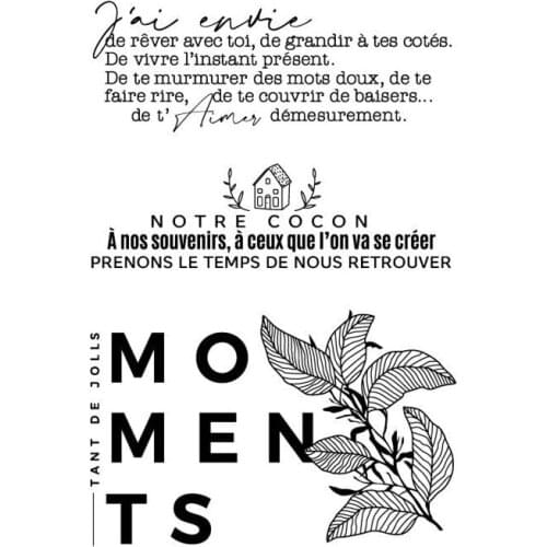 French Clear Stamp for Scrapbooking Transparent Silicone Rubber DIY Photo Album Decor F126