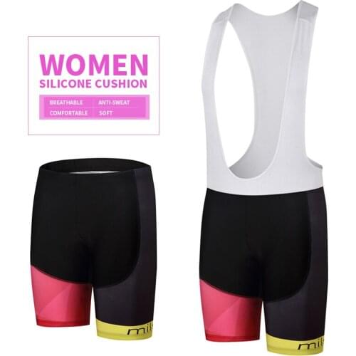 MILOTO 2020 new Women Cycling Shorts Coolmax 3D Pads Shockproof MTB Bicycle bib Shorts Road Bike breathable Shorts Ropa Ciclismo