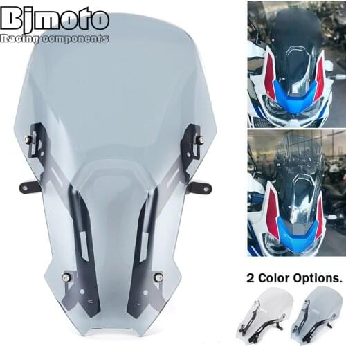 BJMOTO Motorcycle Windscreen For CRF1100L Adv. Sport 2020-2021 Windshield Wind Screen Shield with Mounting Holder Bracket