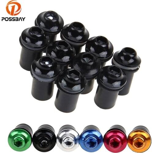 POSSBAY 10Pcs Motorcycle M5 5mm Windscreen Windshield Bolt Nuts Screw Kit for Cafe Racer Fastener Motorbike Fairing Mounting Kit