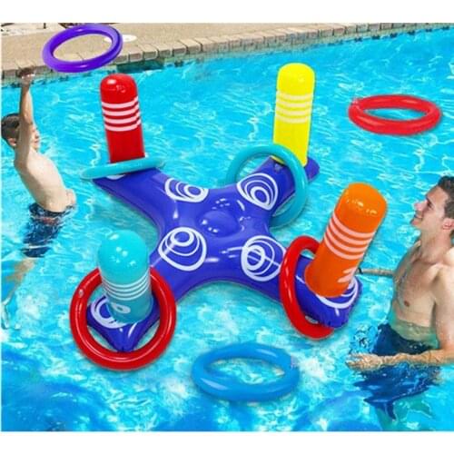 Inflatable Ring Toss Pool Game Toy inflatable Ring Throwing Ferrule Kids Outdoor Pool Beach Fun Summer Water Toy
