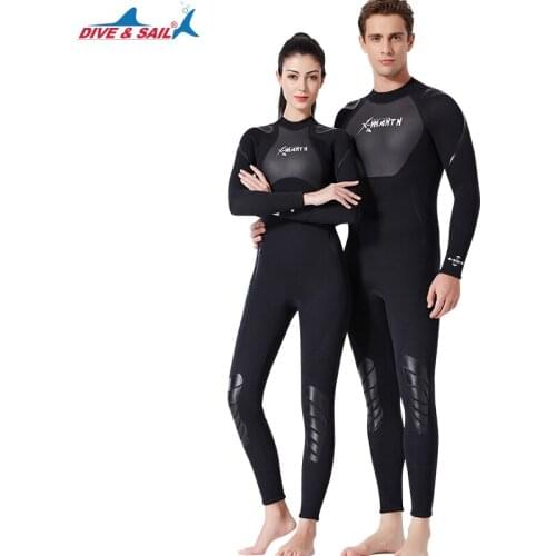 Diving Suit Men Women Youth 1.5mm Neoprene Wetsuit Warm Full Body Long Sleeve Swim Surf Dive Suit Back Zipper One Piece Swimsuit