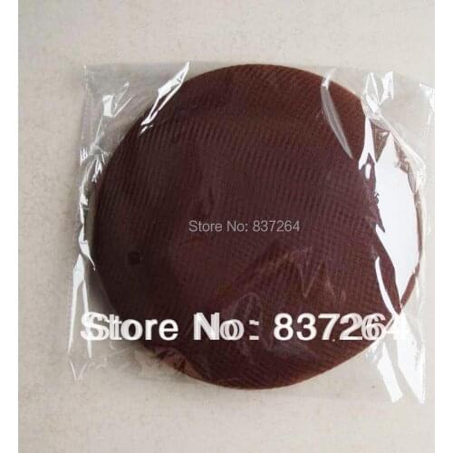 Invisible hair nets disposable hairnet 20inch brown color dance hair net nylon net with elastic edge