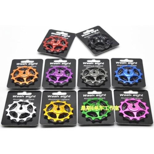 WEEK EIGHT aluminum alloy 11T New Bicycle Bike Rear Derailleur Jockey Wheel anode CNC Pulley
