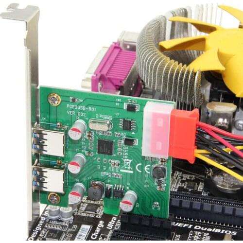 Pci-e pci e usb 3.0 post card Expansion Adapter Add On Cards 2 ports 4 pin power supply with NEC chip