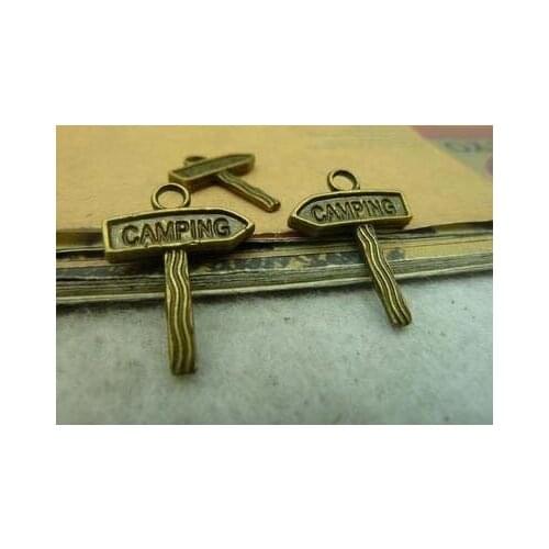 Zinc alloy pendant jewelry accessories diy handmade material charms Road sign 17 * 21 mm