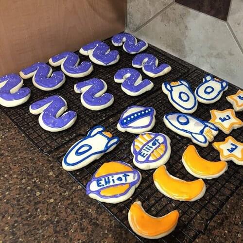 NHBR Stainless Steel Cookie Cutter Number Shapes Set with Bonus Dough Cutter