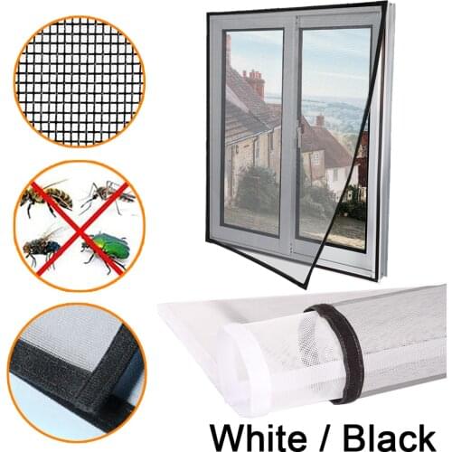 Anti-mosquito Insect Window Screen Mesh Air Tulle Adjustable Anti Mosquito Window Net Mesh Insect Fly Bug Curtains Washable Net