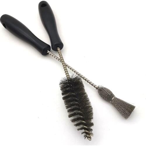 2pcs Car Injector Sleeve Cup Seat Bore Cleaning Brush For 94-03 6.0L 6.4L 6.7L 7.3L