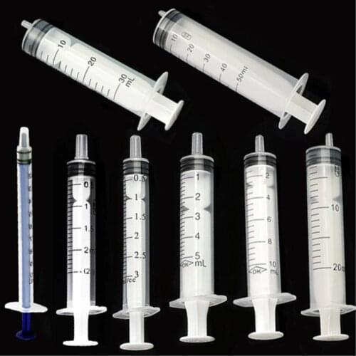 Big Volume 50mL 30mL 20mL 10mL 5mL 3mL 2.5mL 1mL Wholesale Plastic Hydroponics Analyze Disposable Measuring Nutrient Syringe