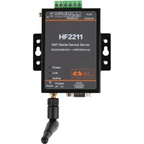 1pcs/pack 2211 Industrial Modbus Serial RS232 RS485 RS422 to WiFi Ethernet Converter Device Modbus 4M Flash Connector