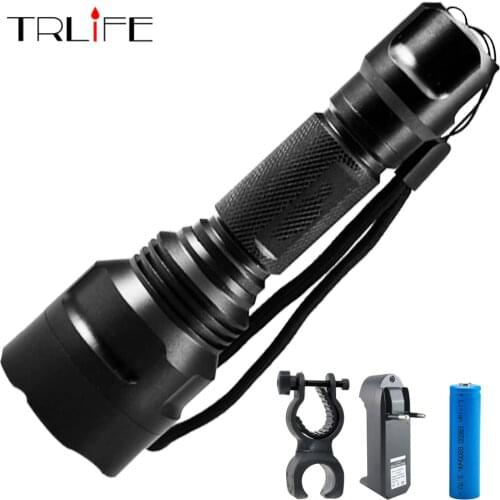 Bicycle Light T6 L2 LED Bike Light Front Torch Waterproof + Holder 4000 Lumens Led Rechargeable Flashlight+18650 Battery
