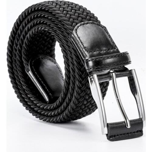 Vintage Boho Wasist Allery Free Elastic Braided Golf Fabric Woven Casual Belts Without Holes For Men/WomenWomen/Junior